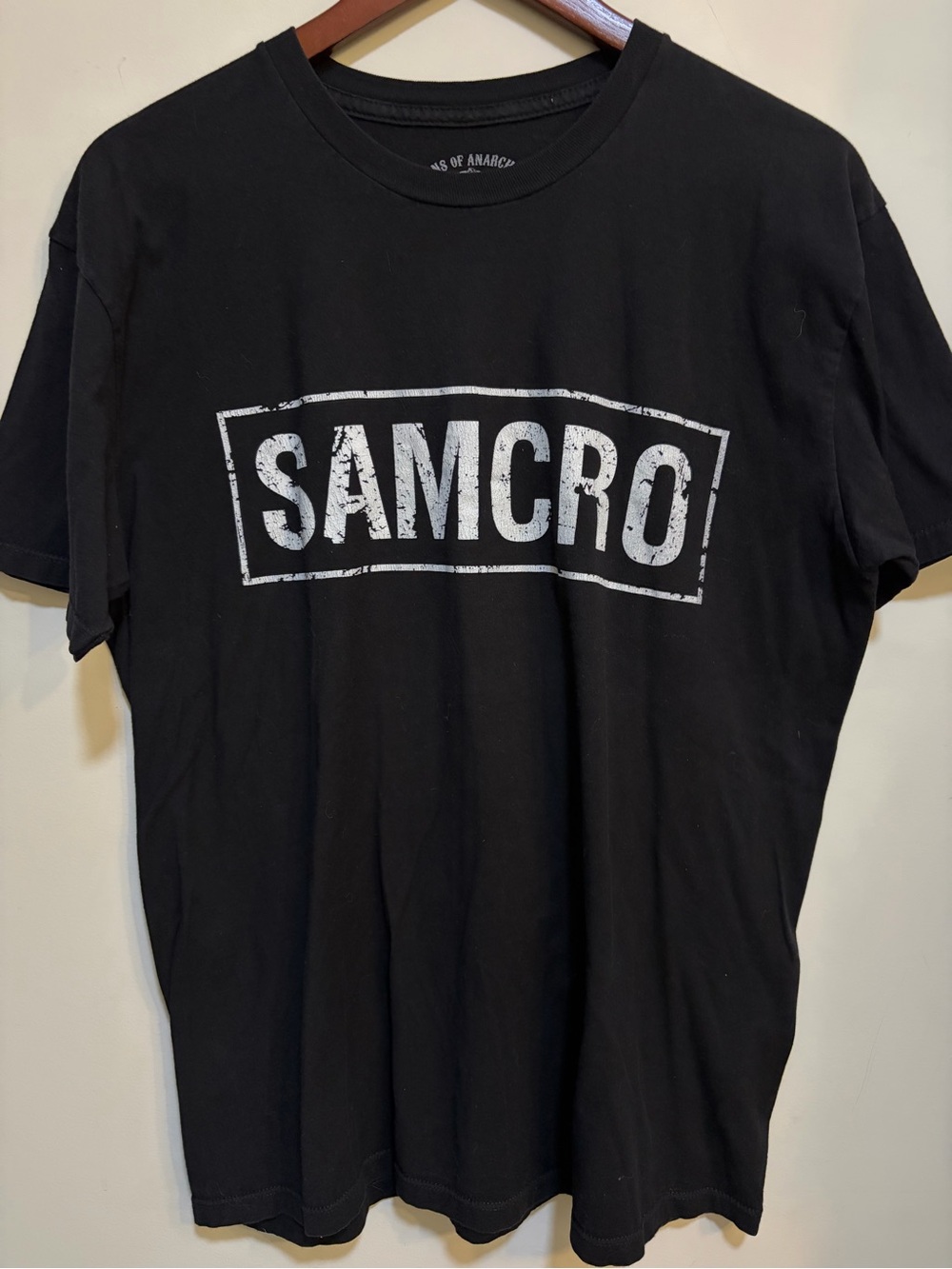 Sons of Anarchy SAMCRO Logo T-Shirt Black Size Large Official Merchandise